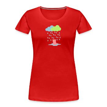 Gummistiefel - Frauen Premium Bio T-Shirt - Navy - Vorne - Mia (176cm)
