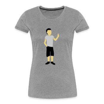 Jungendlicher Silhouette Peace Zeichen - Frauen Premium Bio T-Shirt - Navy - Vorne - Mia (176cm)