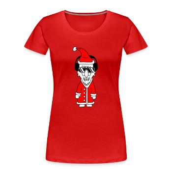 Fête Père Noël Cool Noël Hiver Musique - T-shirt bio Premium Femme - bleu marine - Devant - Mia (176cm)