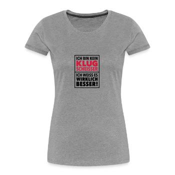 Klugscheißer Besserwisser Schlaumeier Genie genial - Frauen Premium Bio T-Shirt - Navy - Vorne - Mia (176cm)