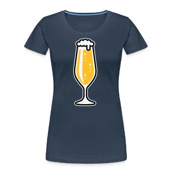 XLustig Fun - Women's Premium Organic T-Shirt - navy - Front - Mia (176cm)