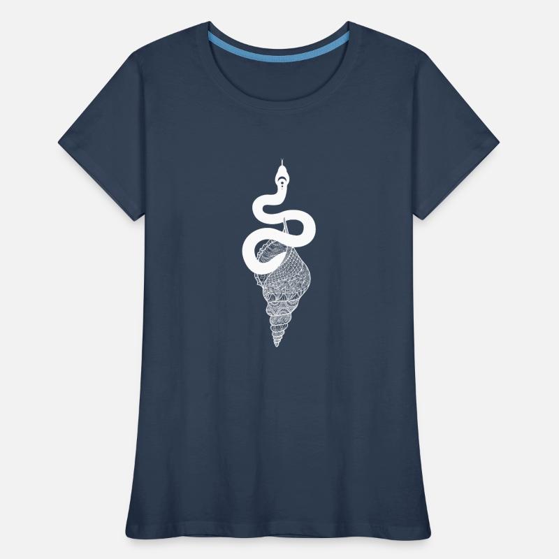 Cosmos Serpent - Snake with shell with pattern Women's Premium Organic T-Shirt