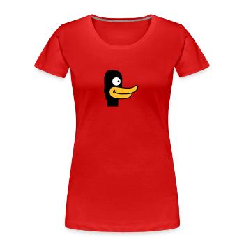 Duck Face - Frauen Premium Bio T-Shirt - Navy - Vorne - Mia (176cm)