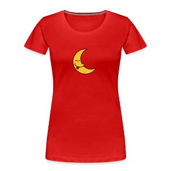 Funny Moon - T-shirt bio Premium Femme - bleu marine - Devant - Mia (176cm)