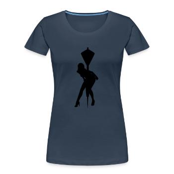 Dart Sexy - Frauen Premium Bio T-Shirt - Navy - Vorne - Mia (176cm)