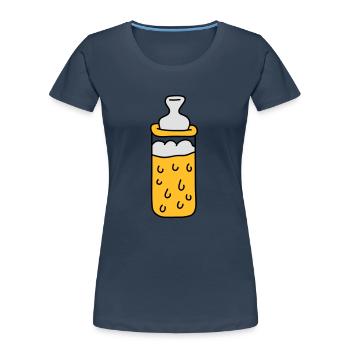 Baby Beer Bottle - T-shirt bio Premium Femme - bleu marine - Devant - Mia (176cm)
