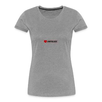 Mitglied Herz - Frauen Premium Bio T-Shirt - Navy - Vorne - Mia (176cm)