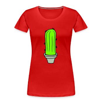 Cactus Plante Épineux Épineux Déserts Cactus - T-shirt bio Premium Femme - bleu marine - Devant - Mia (176cm)