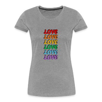 Liebe 6 Regenbogenfarben Gay Pride - Frauen Premium Bio T-Shirt - Navy - Vorne - Mia (176cm)