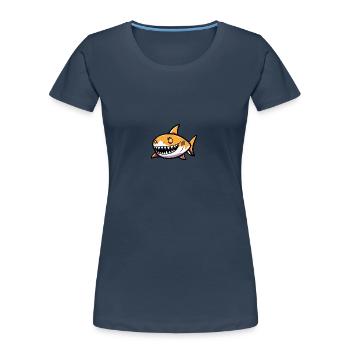 Hai Halloween Tier - Frauen Premium Bio T-Shirt - Navy - Vorne - Mia (176cm)