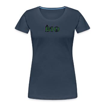 Bio LOGO - Frauen Premium Bio T-Shirt - Navy - Vorne - Mia (176cm)