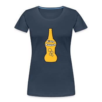 Zohan - Fizzy Bubblech / Bubbele - Frauen Premium Bio T-Shirt - Navy - Vorne - Mia (176cm)