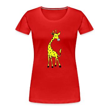 Girafe 02 - T-shirt bio Premium Femme - bleu marine - Devant - Mia (176cm)