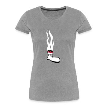 Burned Feet - Women's Premium Organic T-Shirt - navy - Front - Mia (176cm)