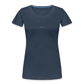 Cyclist Heartbeat Line Art - Women's Premium Organic T-Shirt - navy - Front - Mia (176cm)