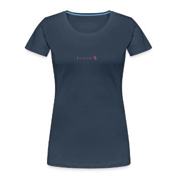 Forever Love Dancing Silhouette - Frauen Premium Bio T-Shirt - Navy - Vorne - Mia (176cm)