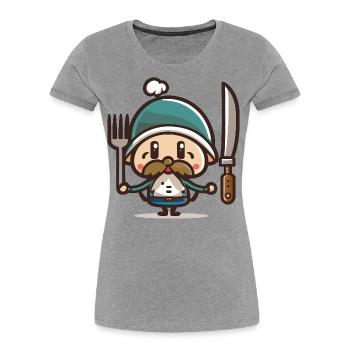 Pèlerin de Thanksgiving - T-shirt bio Premium Femme - bleu marine - Devant - Mia (176cm)