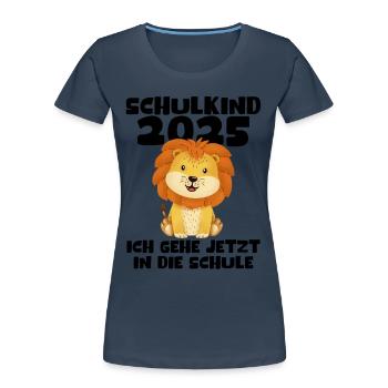 Schulkind 2025 Junge Mädchen Einschulung 2025 Deko - Frauen Premium Bio T-Shirt - Navy - Vorne - Mia (176cm)