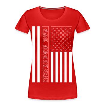 Est. MDCCLXXVI USA Flag - Women's Premium Organic T-Shirt - navy - Front - Mia (176cm)