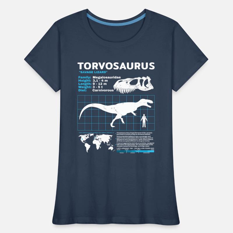 Torvosaurus Datasheet Women's Premium Organic T-Shirt