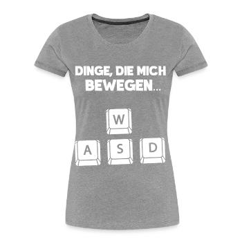 Dinge die mich bewegen Zocker IT Computer Nerd - Frauen Premium Bio T-Shirt - Navy - Vorne - Mia (176cm)