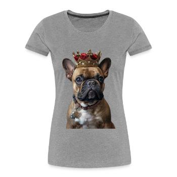 French Bulldog - Women's Premium Organic T-Shirt - navy - Front - Mia (176cm)
