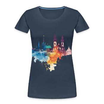 Elk - Women's Premium Organic T-Shirt - navy - Front - Mia (176cm)