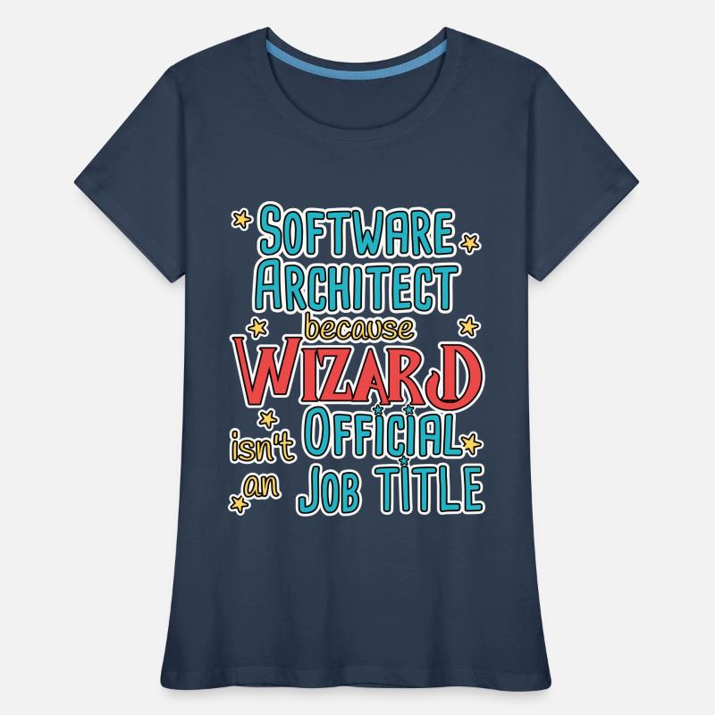 Software Architect Wizard Software Architektur Frauen Premium Bio T-Shirt