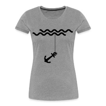 Anker - Frauen Premium Bio T-Shirt - Navy - Vorne - Mia (176cm)