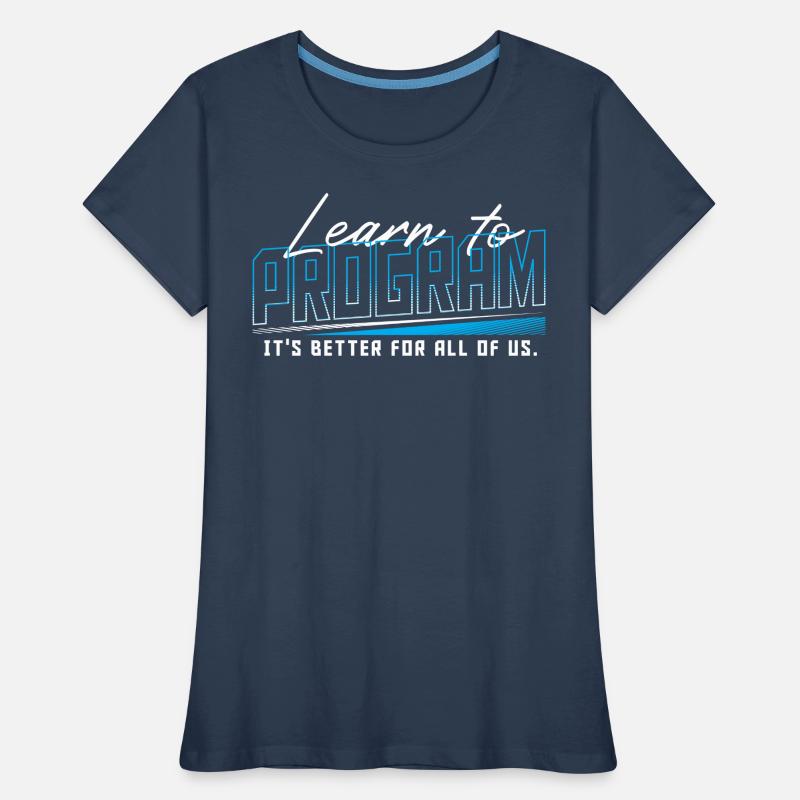 Programmeur de piratage de code binaire HTML T-shirt bio Premium Femme