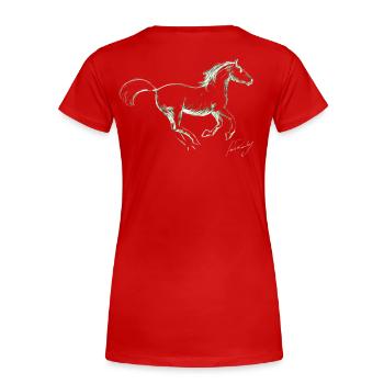 CHEVAL AU GALOP Louis RUNEMBERG © Adagp - T-shirt bio Premium Femme - rouge - Dos - Mia (176cm)