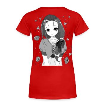 manga - T-shirt bio Premium Femme - rouge - Dos - Mia (176cm)