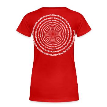 Drôle Pi Day Spiral Pi Math Tee pour Pi Jour 3 14 - T-shirt bio Premium Femme - rouge - Dos - Mia (176cm)