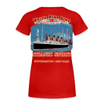 TITANIC SPIRIT Kreation Louis RUNEMBERG © Adagp - Frauen Premium Bio T-Shirt - Rot - Hinten - Mia (176cm)