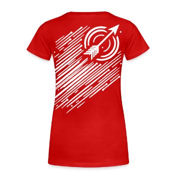 Archery Archer BSV Archery Bow - Women's Premium Organic T-Shirt - red - Back - Mia (176cm)