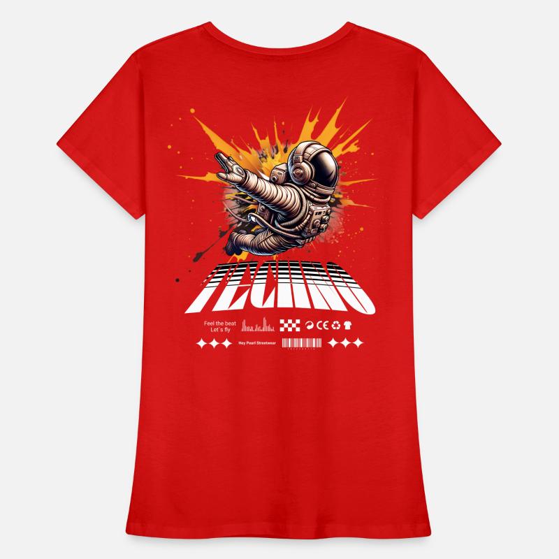 Astronaut in Sprayer Splash Techno Women's Premium Organic T-Shirt