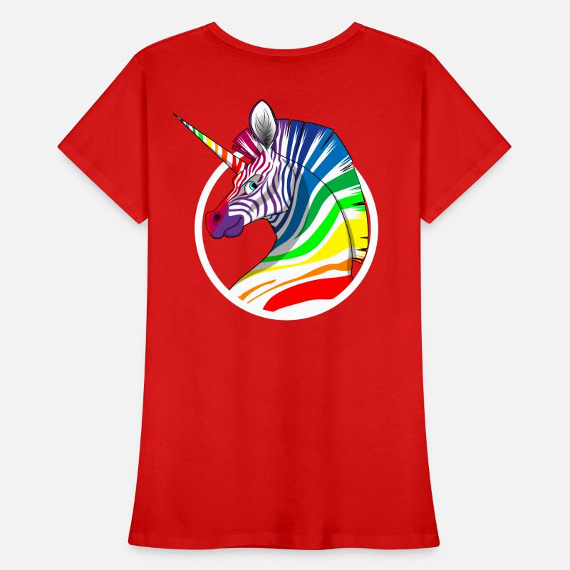 Regenbogen Einhorn Zebra Frauen Premium Bio T-Shirt