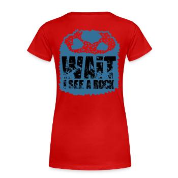 Geologe Geologie Geschenk - Frauen Premium Bio T-Shirt - Rot - Hinten - Mia (176cm)