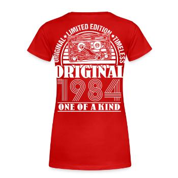 40. Geburtstag - Frauen Premium Bio T-Shirt - Rot - Hinten - Mia (176cm)