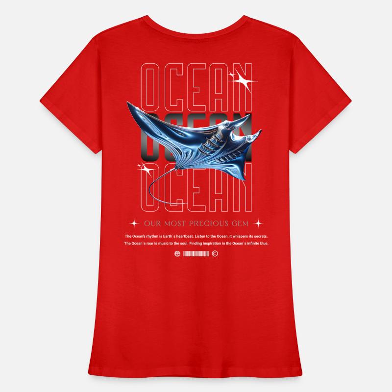 Ocean Manta Kostbarer Schatz Frauen Premium Bio T-Shirt