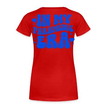 Paramedic Era Rettungsdienst Notfallsanitäter - Frauen Premium Bio T-Shirt - Rot - Hinten - Mia (176cm)