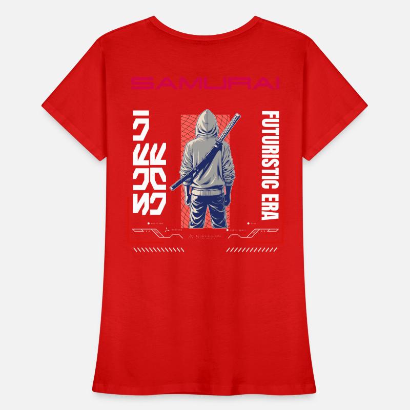 Lame de sweat à capuche samouraï T-shirt bio Premium Femme