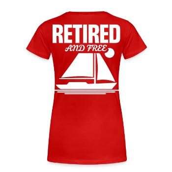 Voilier pour pensionnaires - T-shirt bio Premium Femme - rouge - Dos - Mia (176cm)
