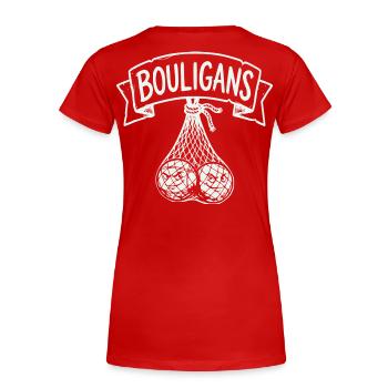 Boule Hat, Boule Apron, Boule Shorts, Polo - Women's Premium Organic T-Shirt - red - Back - Mia (176cm)