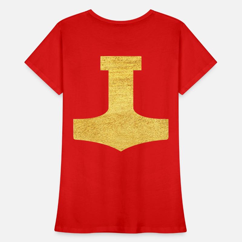Mjölnir Schutzsymbol Mjölnir Thors Hammer Frauen Premium Bio T-Shirt
