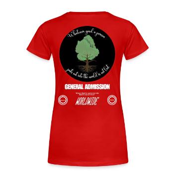 Bestes Lebensmotto - Frauen Premium Bio T-Shirt - Rot - Hinten - Mia (176cm)