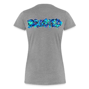 Boosted Camouflage Motiv für Turbo Schrauber - Frauen Premium Bio T-Shirt - Navy - Hinten - Mia (176cm)