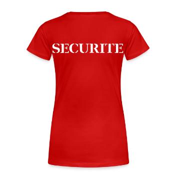Sicherheit - Frauen Premium Bio T-Shirt - Rot - Hinten - Mia (176cm)