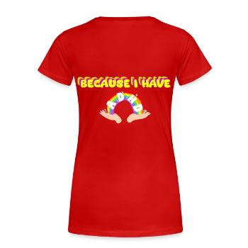 Neurodivergent Queen - T-shirt bio Premium Femme - rouge - Dos - Mia (176cm)