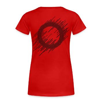 ray Cercle - T-shirt bio Premium Femme - rouge - Dos - Mia (176cm)